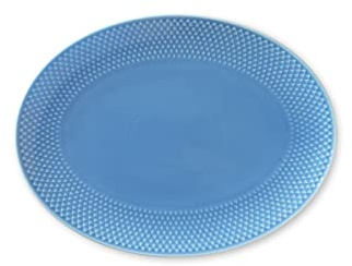 Lyngby Porcelæn Ovale Servierplatte 28.5x21.5 Servieren Rhombe Color Porzellan