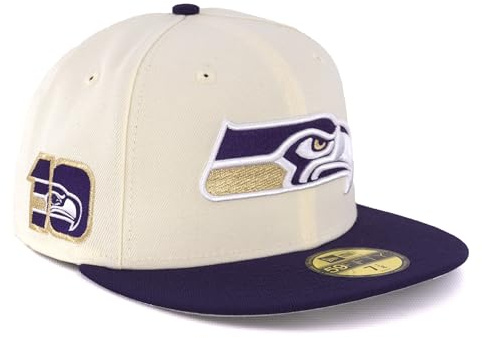 New Era Cap 59FIFTY Herren Basecap NFL NBA MLB Limited Edition (Seattle Seahawks beige, 7 1/2)