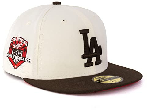 New Era Cap 59FIFTY Herren Basecap NFL NBA MLB Limited Edition (Los Angeles Dodgers Offwhite Brown, 8)