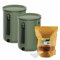 Moutta | Lot de 2 seaux Bokashi Organko 2 Olive (9,6L) | Composteur Organique avec compacteur + 1 kg d'Activateur EM-1 de Fermentation fabriqué en France