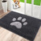 Oiilores Fußmatte für den Innenbereich, Hundematten für schlammige Pfoten, super saugfähig, flaches Profil, Eingangsteppich mit rutschfester Unterseite, waschbar, 86.4x150 cm, Dunkelgrau