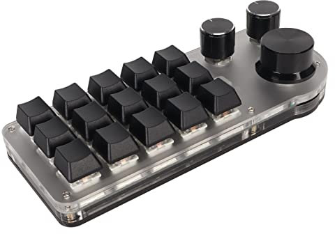Bewinner Einhändige Programmierbare Mechanische Tastatur, Tragbares USB-15-Tasten-DIY-programmierbares Tastenfeld, OSU-Tastatur, Hotswap-Gaming-Tastatur für Office-Gaming