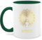 Tasse Tassen 325ml - Namaste Yoga Chakra Mandala - 325 ml - Dunkelgrün - spirituelle yoga-tasse joga fans kindertasse spirituell yoga+tasse meditation teetasse geschenke für mug motivtasse alles