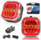 AGRISHOP Kabellos LED Anhänger Rückleuchten,5 Funktion 12/24V Wasserdicht ECE EMC R10 Magnetisches Wireless Anhänger Beleuchtung Led Anhänger Lichter für Wohnwagen KFZ