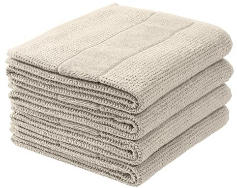 Schiesser Handtuchset Turin - 4-teilig - 50 x 100 cm - Helltaupe
