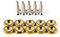 Wambere 10 Stück Universal M6 x 20mm Schraubenscheiben Auto Schrauben Aluminium Stoßfänger Unterlegscheibe Unterlegscheibe,KotflüGel Unterlegscheibe Schraube,Autozubehör Motorraum Dress Up,Gold