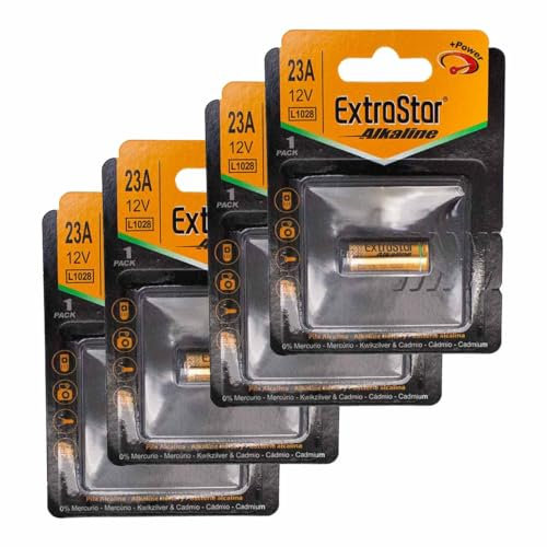 A2ZWORLD Pila Batteria Pila Batteria L1028 12V 23A Super Alcalina, Compatibile Con Duracell MN21 LRV08 V23GA 8LR932 LR23A (4)