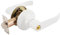 Door Lever Handle Lock, Stainless Steel Long Handle Door Handle Lock with 3 Keys for Home Office Bedroom Bathroom (White)