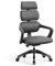 Diablo Bürostuhl Ergonomisch V-Modular | Schreibtischstuhl mit Verstellbarer Rücken, Sitz und Rückenlehne, Abnehmbare Kopfstütze | Öko-Leder Chefsessel für Büro, Home Office | Grau