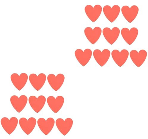 TOPBATHY 20 Pcs 30 Heart-shaped Office Note Refrigerator Black and Gold Keychain Dry Erase Board Magnets Keychain for Bag Heart Freeze Decorate Car Red 3d