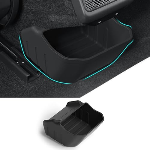 TOPABYTE Rear Center Console Organizer for Tesla Model 3 Highland 2024 Newest Silicone Backseat Storage Box Rear Middle Bin 2nd Row Seat Organizer for 2024 Model 3 Interior Accessories