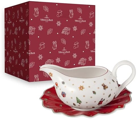 Villeroy & Boch – Toy’s Delight saucière 2 pcs, saucière en céramique, saucière en porcelaine, saucière de Noël, saucière en porcelaine, blanc