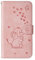 Jeffene for iPhone 7/8/SE 2020/SE 2022 Phone Case, Lovely Elephant Love Heart Cartoon Pattern with Card Slot,Folding Stand, Magnetic Flip Cover, Compatible for iPhone 7/8/SE 2020/SE 2022-Pink