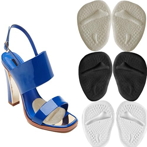 Misorita Coussins pour plante des pieds avec stoppeurs, inserts de talon haut, coussinets confortables pour métatarse, inserts de chaussures pour femme