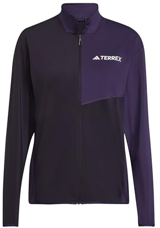 adidas Damen Terrex Multi Climawarm Full Zip Tech Fleece Jacket, Aurora Black/Aurora Plum, S