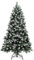 HOMCOM 6ft Artificial Pine Christmas Tree with 774 Branch Tips and Steel Base, Realistic Hinged Tree with Pinecones, Holiday Décor for Home Office, Green