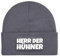 NIMAMA Mütze Beanie Herr Der Hühner Wintermütze Statement Spruch Print Geschenk Unisex Strickmütze für Herren - Dunkelgrau