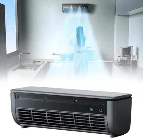 Pas de climatiseur mural de cuisine de cuisine de forage, 2025 Nouveau climatiseur de charge sans fil,Climatoires muraux portables Airs pour chambre de cuisine,10 s refroidissement instantané (Black)