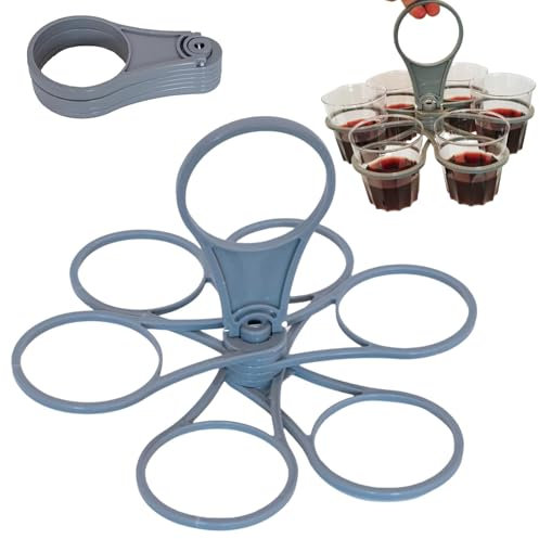 XZSKD 6Cups Portable & Foldable Drinks Carrier with Handle, Cup Carrier Holder for Festivals and Sports Events, Cup Carrier Water Bottle Carrier for Outdoor Activities, Pocket-Sized Convenience