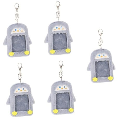 DOITOOL 5 Stück Plüsch Kartenetui Pinguin Praktischer Kartenhalter für Id Karten Spielkarten und Visitenkarten für Lehrer Ärzte und Büroangestellte Langlebiges und Komfortables Material