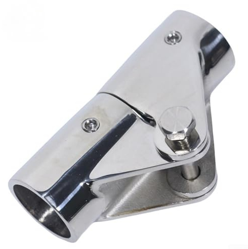 Oniissy Gelenk-Rohrverbindung, 316 Edelstahl, Marine-Rohrverbinder, klappbare Bootsschiene, Schwenkgelenk, Hardware-Halterung für Yacht-Markise (25 mm)