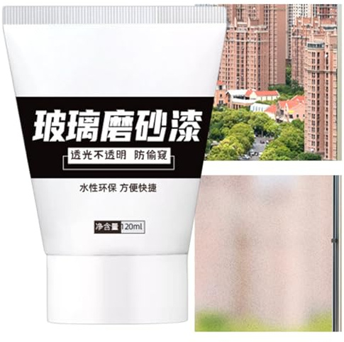 Peinture D'intimité De Fenêtre - Peinture En Verre Résistante À 120 Ml UV Pour La Protection Du Soleil | La Peinture De Glaçage À Base D'eau Améliore L'intimité Décorative | Un Étanche Fournit