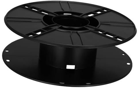 CONGARTENO Plastic Cable Reel Spooler 1kg Pack Black Hollow Design Electrical Cord Management for Camping Motorhome and Extension Cord Storage