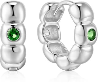 Ania Haie Ania Haie Damen-Creolen 925er Silber 2 Zirkonia