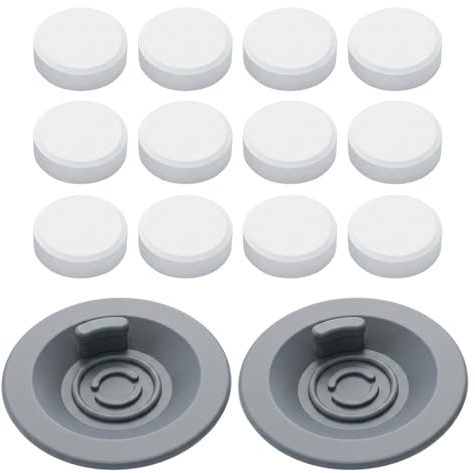 2 Pcs Espresso Cleaning Disc with 12 Pcs Cleaning Tablets for Ninja Luxe Coffee Machine, Cafe Machines Handle Cleaning Pad, Reusable 54mm/2.13in Silicone Espresso Backflush Disc Tablets