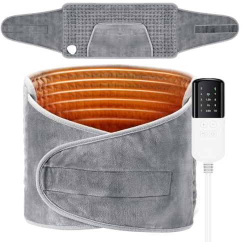 Heat Pads for Back Pain Relief, Heat Pad, Heating Pad, Electric Heat Pad, Heat Pads for Pain Relief, Heating Pad Electric, Heated Pad, Heated Pads for Back Pain (Light Gray)