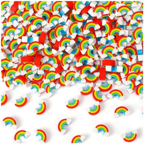 Rockreyoa 100 x Radiergummi Set Kinder Radierer für Schule Party Regenbogen