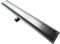 BERNSTEIN® Duschrinne 90cm für Duschkabine mit Linienmuster-Ablaufblende (Elegant) Komplettset, Doppelseitiger Bodenablauf mit integriertem Siphon, Flache Edelstahl-Ablaufrinne G014 für Badezimmer