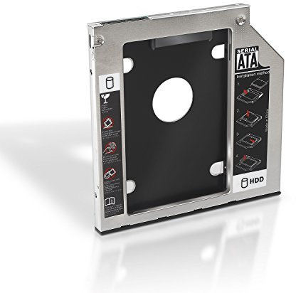 AISENS A129 – 0151 – Adattatore Hard Disk da 7 mm per unità Ottica Portatile da 9,5 mm, Colore: Argento