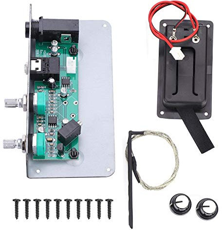 Dilwe SG-20 Silent Guitar EQ Equalizer Tonabnehmer mit Ton-Lautstärkeregler für Luthier DIY Parts