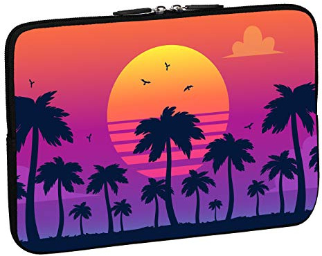 PEDEA Design Schutzhülle Notebook Tasche bis 17,3 Zoll (43,9cm), California Beach