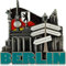 Metall-Magnet BERLIN | typisches Hauptstadt Souvenir | Kühlschrankmagnet | Designed in Germany