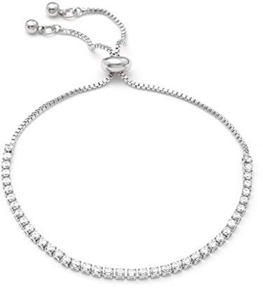 Heideman Armband Ardeo Damen - Aus hochwertigem Edelstahl silber farbend poliert mit Stein weiss glänzend individuell verstellbar mit Verlängerungskettchen Armkette Damen funkelnd silberfarbend