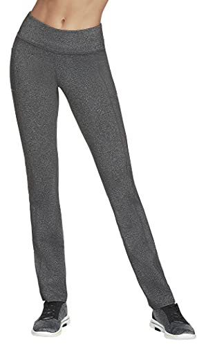 Skechers Women's Petite Gowalk Pant, Heather Charcoal, Small Petite