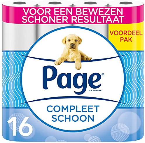 Page Toilettenpapier - Komplett Sauberes Toilettenpapier - 16 Rollen - Vorteilspack