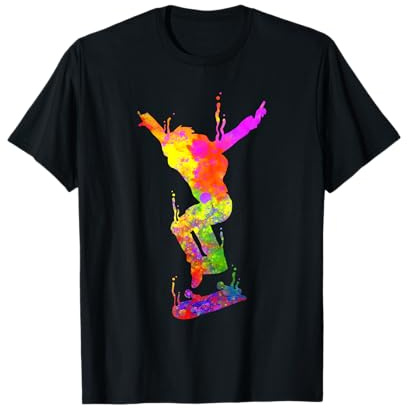 Skateboarder Skateboard Paint Splash Skater Kinder T-Shirt