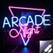 Looklight Insegna al Neon Arcade Night - Luce LED Blu e Rosa per Sala Giochi, Camera dei Bambini, Gaming Zone, Bar - USB Lettera Sign Wall Decor - Regalo per Party