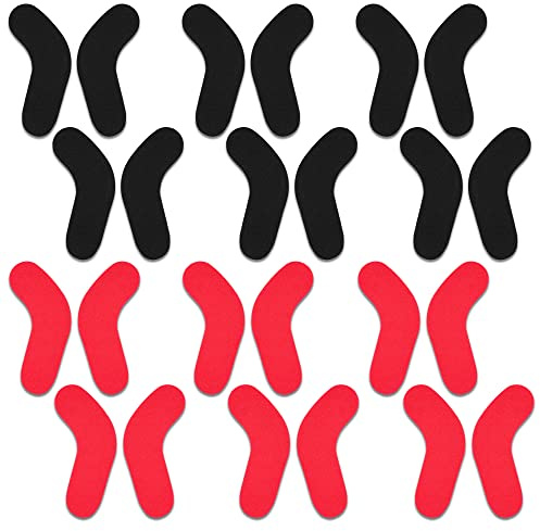 Shitailu 24Pcs Ski & Snowboard Boots Fitting J Bars Self-Adhesive Foam Padding to Reduce Heel Lift & Ankle Blisters While Skiing or Snowboarding, Also Called L-Bar Ski Boots Inserts Pad (24)