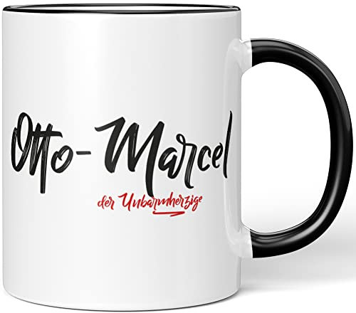 JUNIWORDS Tasse, Otto-Marcel, der Unbarmherzige, Schwarz (5281460)