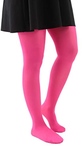 Ragazze 1-13 anni Microfibra 40 Denari Morbido Semi Opaco Stretto 1 Paio, Fucsia, 1-3 Anni