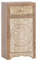 Woodkings Bad Unterschrank Delhi 43x80x30 I Badkommode aus Mangoholz I Badezimmer Möbel rustikal weiß I Kleiner Badschrank mit Stauraum und Schnitzereien