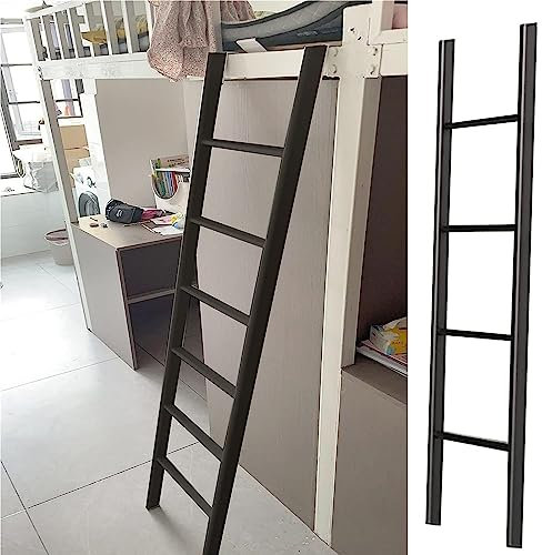 hochbett leiter Hochbettleiter Leichtgewicht Bett-Leitern Für Hochbetten, 59 61 63 65 67 Höhe Rv Dorm Loft Climb Ladders Only, Hook-on Twin Step Leitern, 330lbs Tragfähigkeit ( Color : Black , Size :