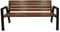 Primario Grande Gartenbank Wetterfest Holz 175cm - Holzbank Outdoor Pulverbeschichtet - Parkbank aus Skandinavische Fichte - Geschliffene Bretter - Bank mit Solider Rahmen (Moderno, Braun)