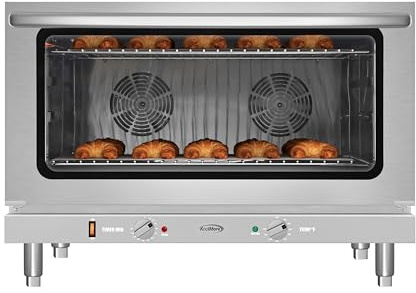 KoolMore 32 in. Commercial Countertop Convection Oven, Holds Full Size Pans, 4 Racks and 3500W of Power, 240V in Stainless-Steel, ETL Listed for Safety and Sanitation (KM-CTCO-44)
