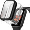 Msiall Compatible con estuche protector mi band 8 active, protector de pantalla de TPU flexible de protección completa, estuche protector de pantalla antirrayas con -Negro y transparente