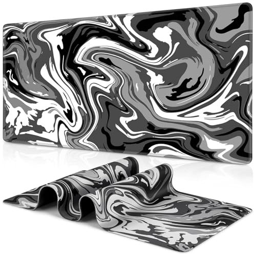 LeKuni Alfombrilla De Ratón XXL Speed Gaming 900 X 400 mm - Alfombrilla para Ratón, Alfombrilla Escritorio Grande, Mouse Pad Mejora La Precisión Y La Velocidad - Gris